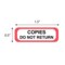 Nevs Position Labels -Copies Do Not Return 1/2" x 1-1/2"White w/Red & Black XP-150 - alternate 2